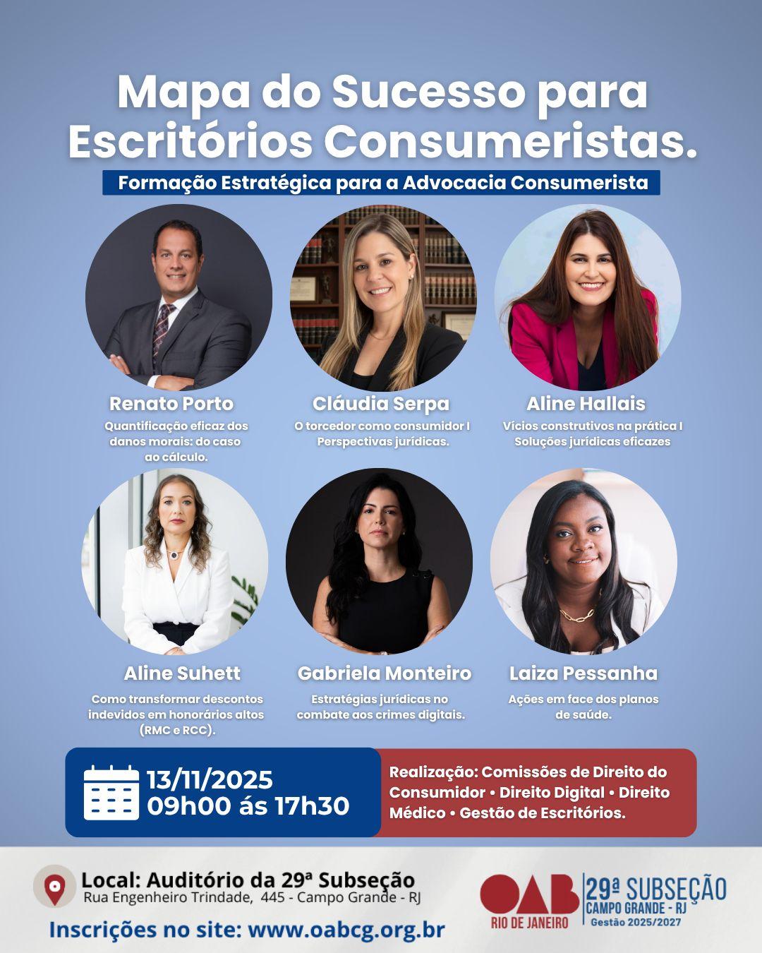 Dia 13 de Novembro - Mapa do Sucesso para Escritórios Consumeristas