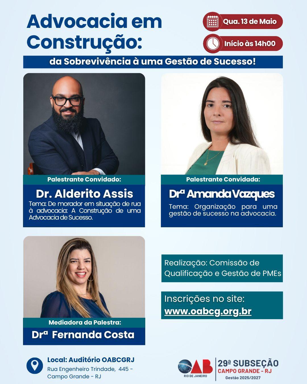 13/05 - Advocacia em Construção: da sobrevivência à uma gestão de sucesso.