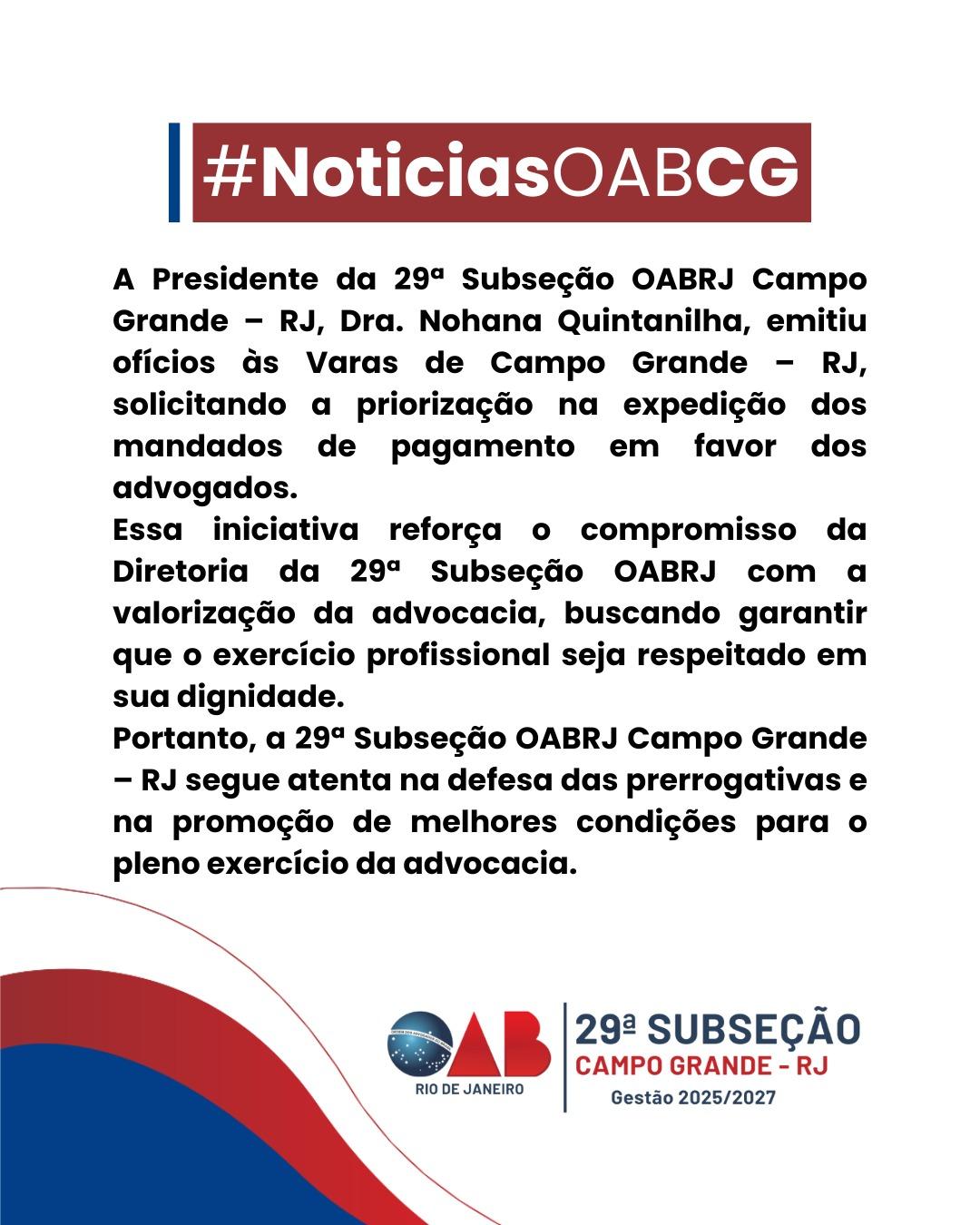 Notícia OABCG