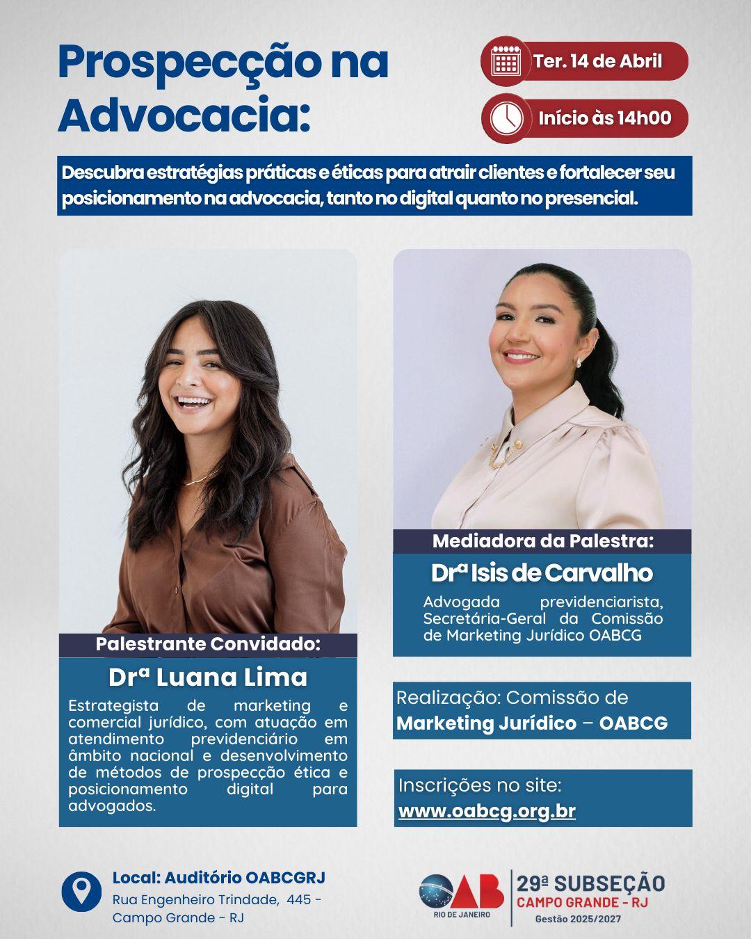 Dia 14/04 - Prospecção na Advocacia